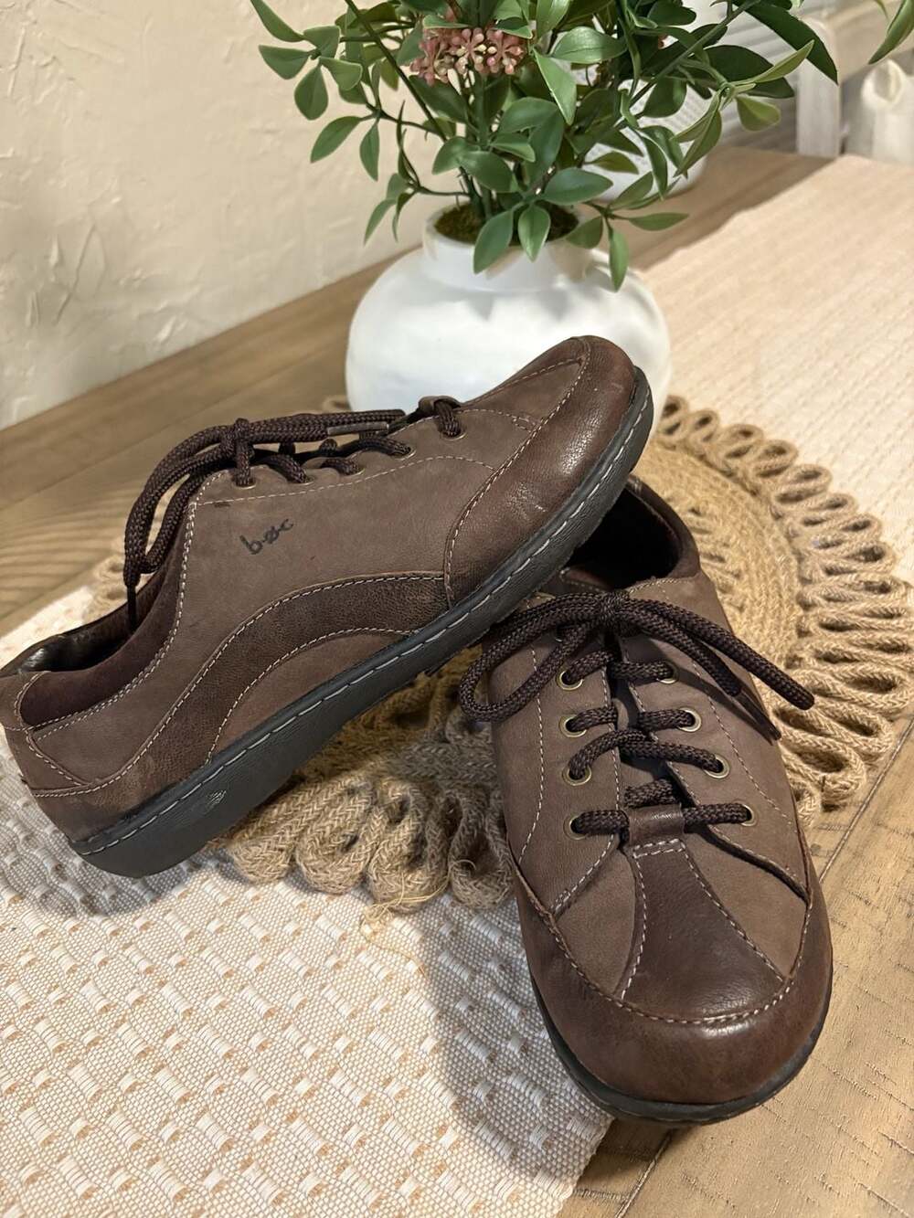 BOC Born Concept Brown Leather Sneakers size 8